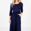 Matters Of The Heart Navy Midi Dress 1 Matters Of The Heart Navy Midi Dress -Outlet Bella Ella Boutique Store Matters of The Heart Navy Dress Front 5000x