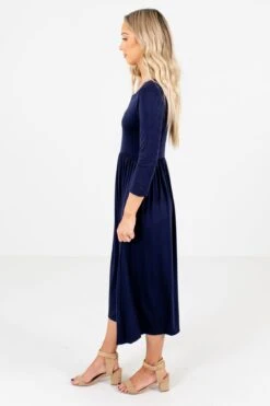Matters Of The Heart Navy Midi Dress 9 Matters Of The Heart Navy Midi Dress -Outlet Bella Ella Boutique Store Matters of The Heart Navy Dress Side 5000x