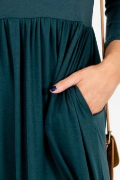 Matters Of The Heart Teal Midi Dress -Outlet Bella Ella Boutique Store Matters of the Hearr Teal Dress Detail 5000x
