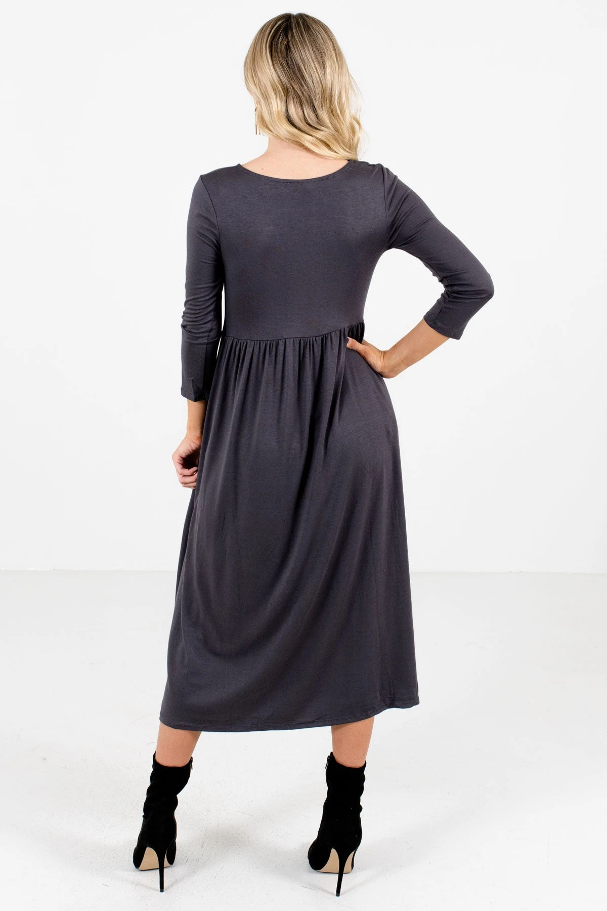 Matters Of The Heart Gray Midi Dress 4 Matters Of The Heart Gray Midi Dress - Image 2