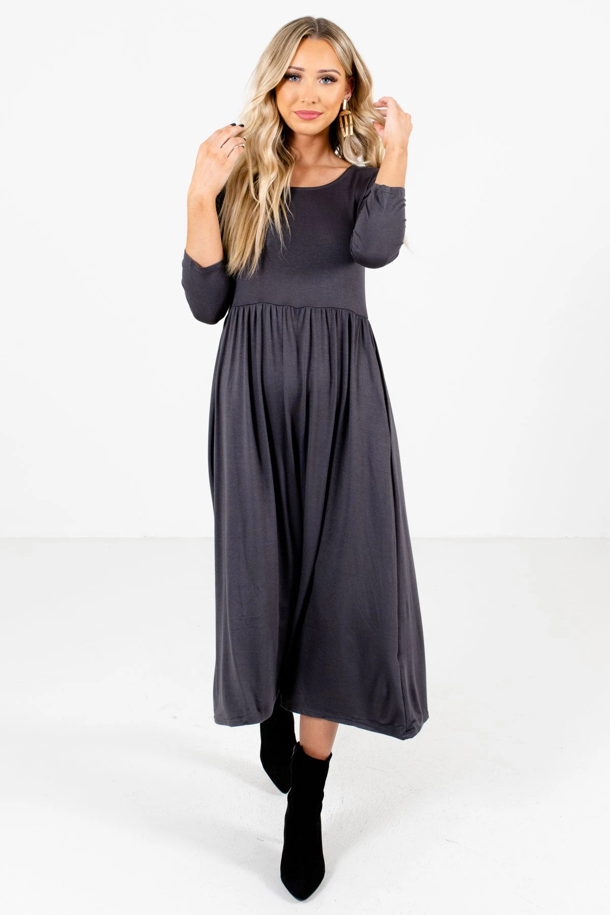 Matters Of The Heart Gray Midi Dress 9 Matters Of The Heart Gray Midi Dress - Image 7
