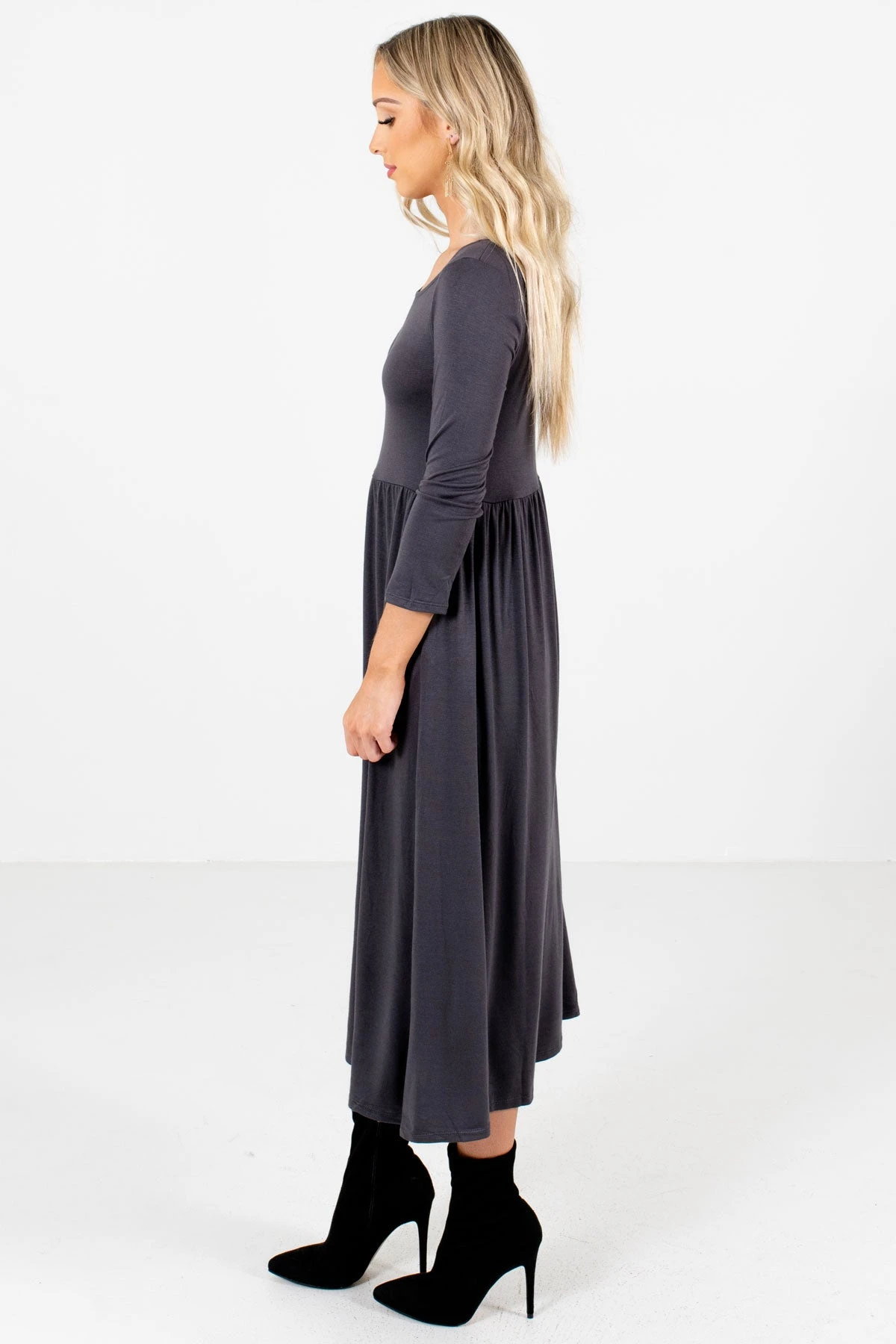 Matters Of The Heart Gray Midi Dress 7 Matters Of The Heart Gray Midi Dress - Image 5