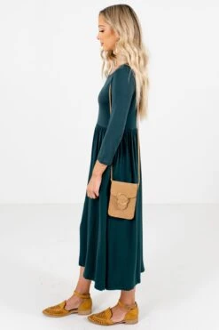 Matters Of The Heart Teal Midi Dress -Outlet Bella Ella Boutique Store Matters of the Heart Teal Dress Side 5000x