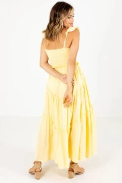 Mindful Living Maxi Dress -Outlet Bella Ella Boutique Store Mindful Living Yellow Dress Back 5000x