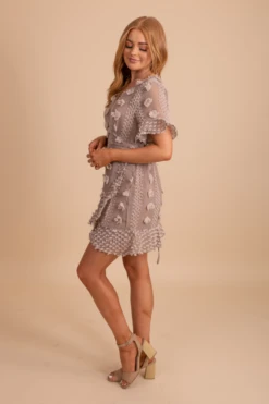 Moving On Textured Mini Dress -Outlet Bella Ella Boutique Store MovingOnTexturedMiniDress Side 5000x