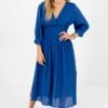 My Muse Blue Midi Dress 1 My Muse Blue Midi Dress -Outlet Bella Ella Boutique Store My Muse Blue Dress Front 5000x