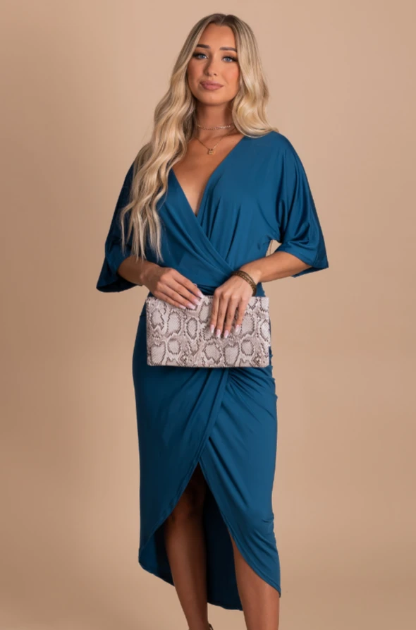 Now Or Never Faux Wrap Dress 15 Now Or Never Faux Wrap Dress - Image 13