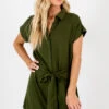 No Matter What Olive Mini Dress -Outlet Bella Ella Boutique Store No Matter What Olive Mini Dress Front 1 5000x