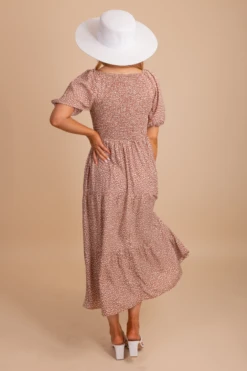 On The Wild Side Patterned Maxi Dress -Outlet Bella Ella Boutique Store OnTheWildSidePatternedMaxiDress Back 5000x