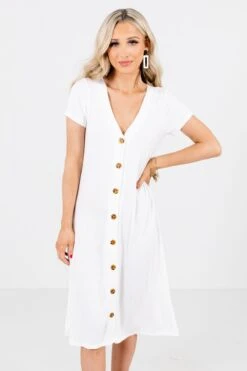 One In A Million White Midi Dress