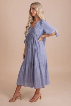 One Day At A Time Maxi Dress -Outlet Bella Ella Boutique Store OneDayAtATimeMaxiBlue Side 5000x