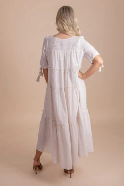 One Day At A Time Maxi Dress -Outlet Bella Ella Boutique Store OneDayAtATimeMaxiCream Back 5000x