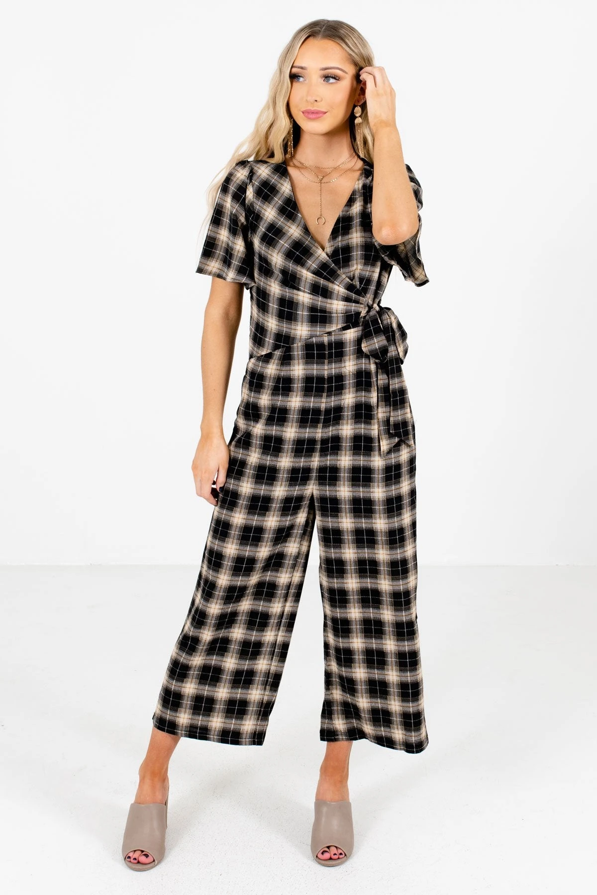 Perfect Timing Black Plaid Jumpsuit 7 Perfect Timing Black Plaid Jumpsuit - Image 5