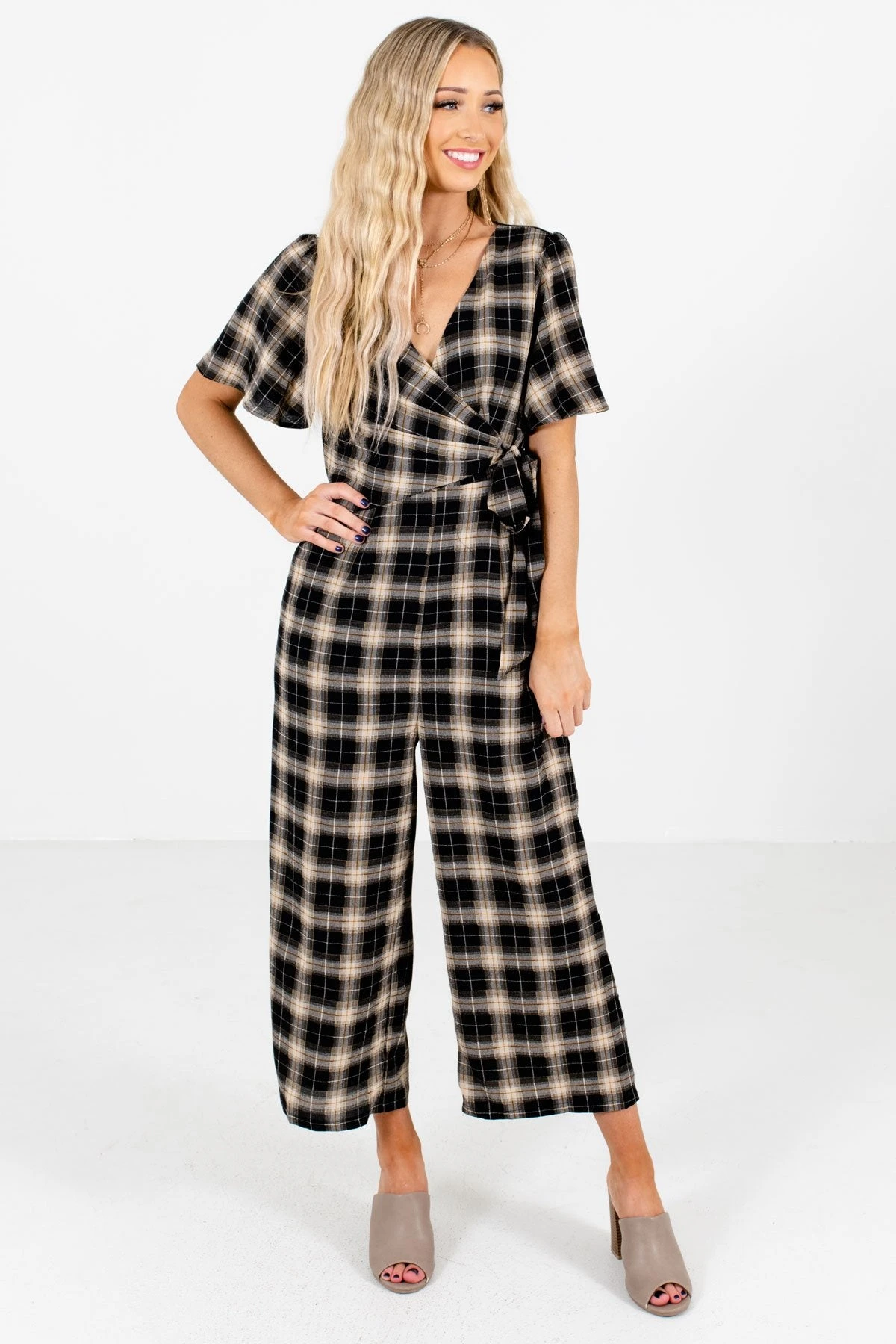 Perfect Timing Black Plaid Jumpsuit 9 Perfect Timing Black Plaid Jumpsuit - Image 7