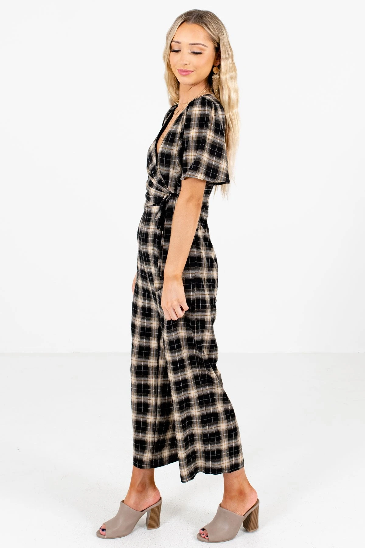 Perfect Timing Black Plaid Jumpsuit 8 Perfect Timing Black Plaid Jumpsuit - Image 6