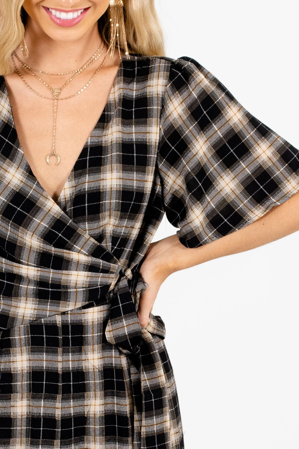 Perfect Timing Black Plaid Jumpsuit 5 Perfect Timing Black Plaid Jumpsuit - Image 3