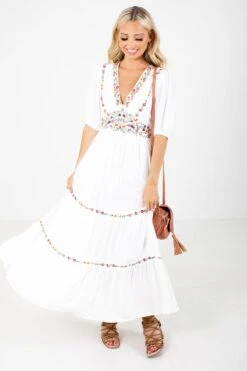 Queen Of Summer White Maxi Dress -Outlet Bella Ella Boutique Store Queen of Summer White Dress Full Front2 5000x