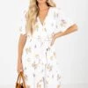 Sending My Love White Floral Knee-Length Dress 2 Sending My Love White Floral Knee-Length Dress -Outlet Bella Ella Boutique Store Sending My Love White Dress Front3 5000x