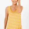 Soak Up The Sun Striped Tank -Outlet Bella Ella Boutique Store Soak Up the Sun Mustard Tank Front 5000x