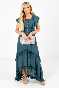 Song Of Love Maxi Dress 39 Song Of Love Maxi Dress -Outlet Bella Ella Boutique Store Song of Love Teal Dress Front 5000x