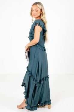 Song Of Love Maxi Dress 41 Song Of Love Maxi Dress -Outlet Bella Ella Boutique Store Song of Love Teal Dress Side 5000x