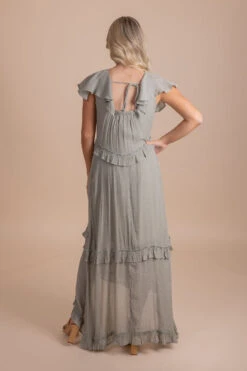 Song Of Love Maxi Dress 32 Song Of Love Maxi Dress -Outlet Bella Ella Boutique Store SongOfLoveMaxiDressSage Back 5000x
