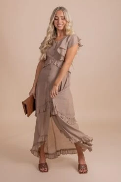 Song Of Love Maxi Dress 37 Song Of Love Maxi Dress -Outlet Bella Ella Boutique Store Songoflovemaxibrownfront2 5000x