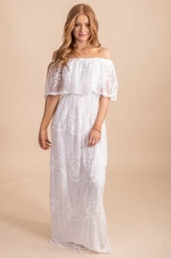Still Not Over You Lace Maxi Dress