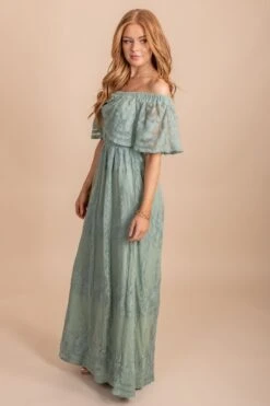 Still Not Over You Lace Maxi Dress -Outlet Bella Ella Boutique Store StillNotOverYouLaceMaxiDressside 5000x
