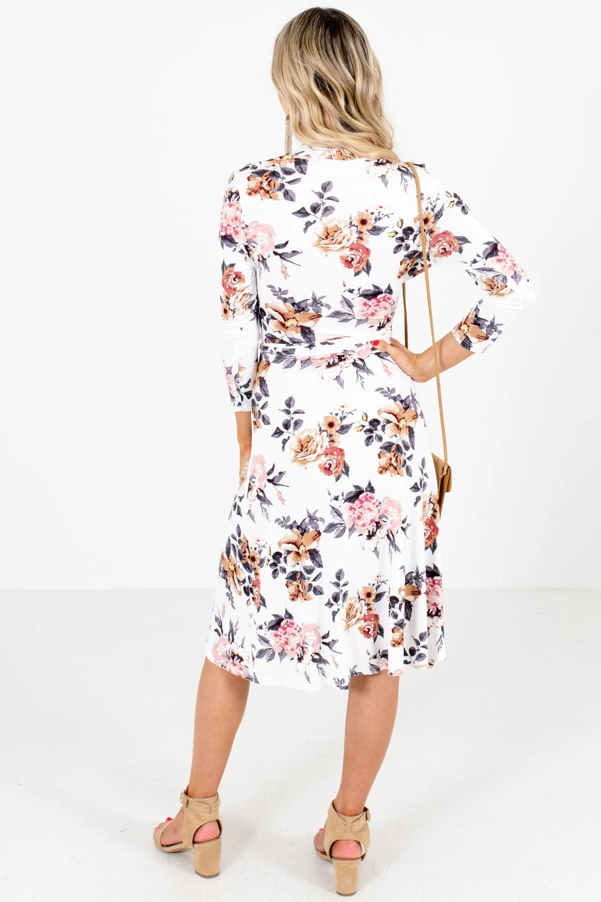 Sunday Kind Of Love White Floral Knee-Length Dress 4 Sunday Kind Of Love White Floral Knee-Length Dress - Image 2
