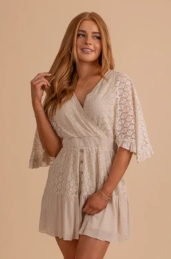 Sunny Afternoon Lace Mini Dress