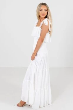 Feel The Romance White Maxi Dress -Outlet Bella Ella Boutique Store Sweet Escape White Dress Side 5000x