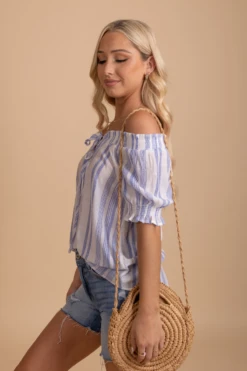 Sweet Smiles Striped Top -Outlet Bella Ella Boutique Store SweetSmilesStripedTop Side 5000x