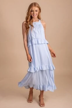 Sweet Tide Tiered Maxi Dress -Outlet Bella Ella Boutique Store SweetTideTieredMaxiDressfront 5000x