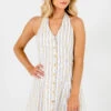 Sweet Retreat White Striped Mini Dress 2 Sweet Retreat White Striped Mini Dress -Outlet Bella Ella Boutique Store Sweet Retreat White Dress Front2 5000x