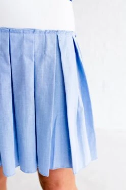 Sweet Sailing White Striped Mini Dress -Outlet Bella Ella Boutique Store Sweet Sailing White Dress Detail2 5000x