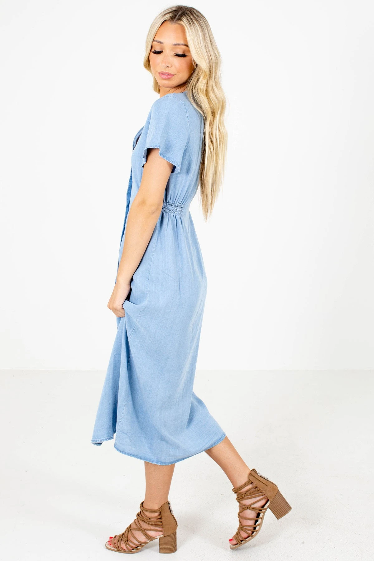 Talk Of The Town Blue Midi Dress 8 Talk Of The Town Blue Midi Dress - Image 6