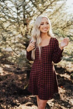 The Girl Next Door Burgundy Plaid Mini Dress 16 The Girl Next Door Burgundy Plaid Mini Dress -Outlet Bella Ella Boutique Store The Girl Next Door Burgundy Dress 5000x