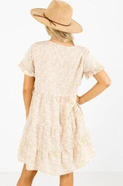 Too Good Cream Floral Mini Dress 9 Too Good Cream Floral Mini Dress -Outlet Bella Ella Boutique Store Too Good Cream Dress Back 5000x