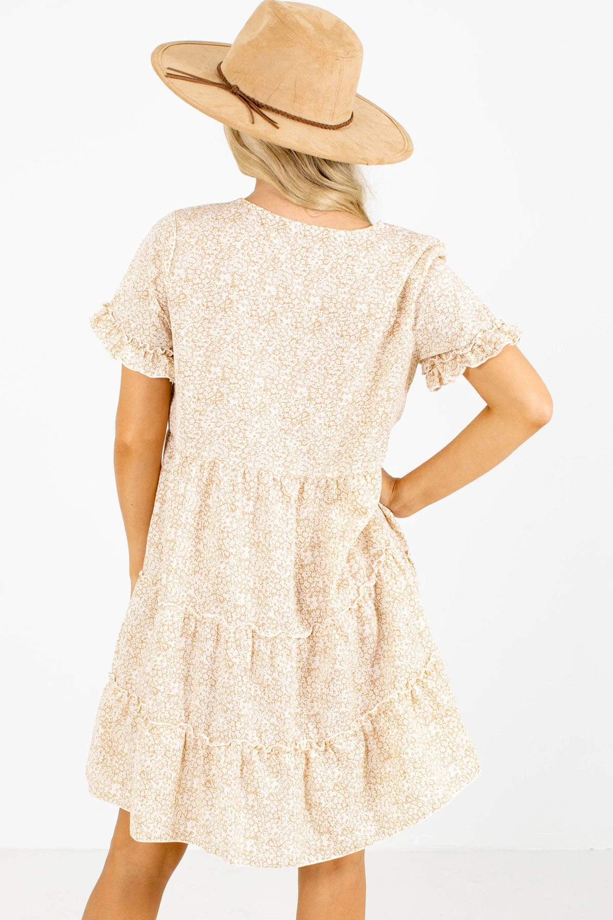 Too Good Cream Floral Mini Dress 4 Too Good Cream Floral Mini Dress - Image 2
