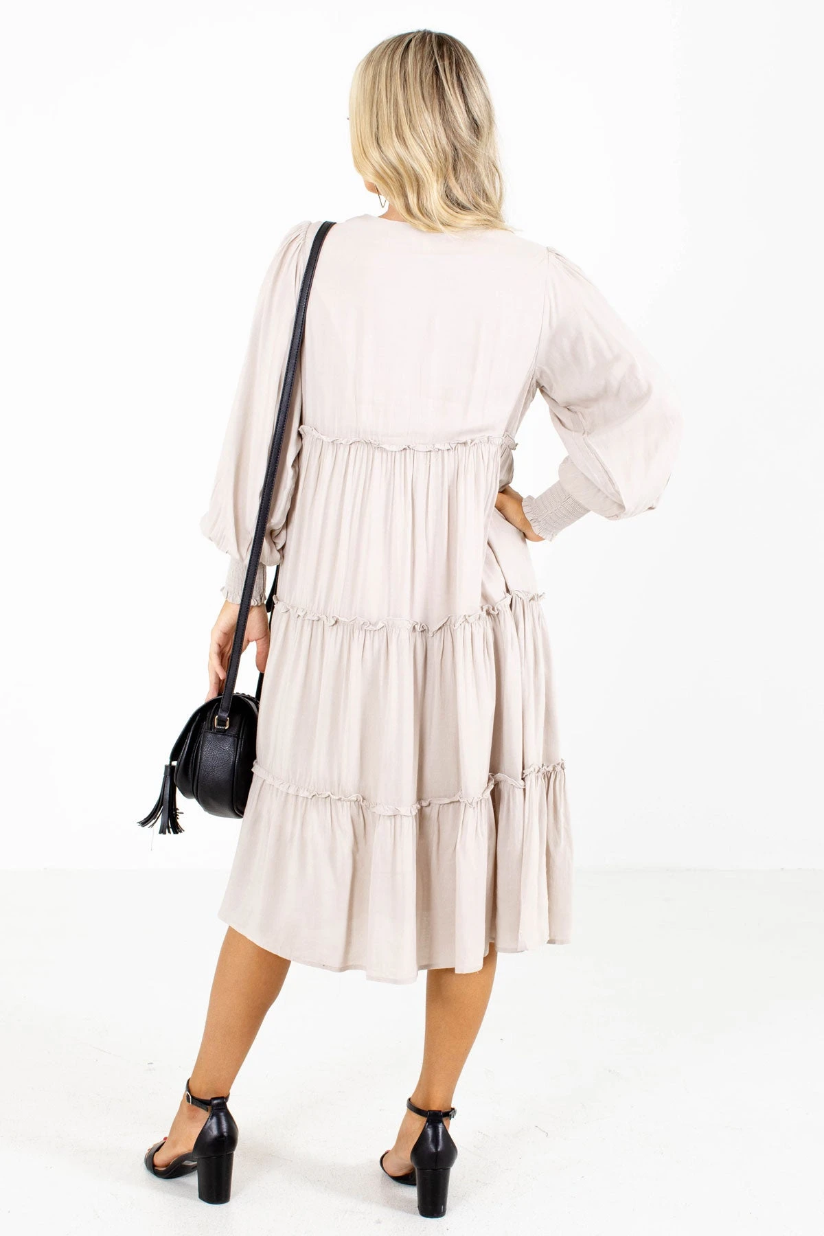 Travel The Globe Beige Midi Dress 4 Travel The Globe Beige Midi Dress - Image 2
