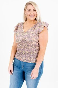 Trip To Verona Purple Floral Top -Outlet Bella Ella Boutique Store Trip to Verona Purple Floral Top 5000x