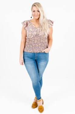 Trip To Verona Purple Floral Top -Outlet Bella Ella Boutique Store Trip to Verona Purple Floral Top Full 1 5000x