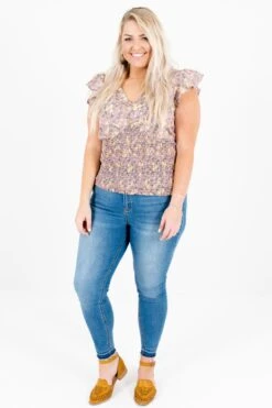 Trip To Verona Purple Floral Top -Outlet Bella Ella Boutique Store Trip to Verona Purple Floral Top Full 5000x