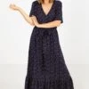 True To Myself Navy Floral Maxi Dress -Outlet Bella Ella Boutique Store True to Myself Navy Dress Front 5000x