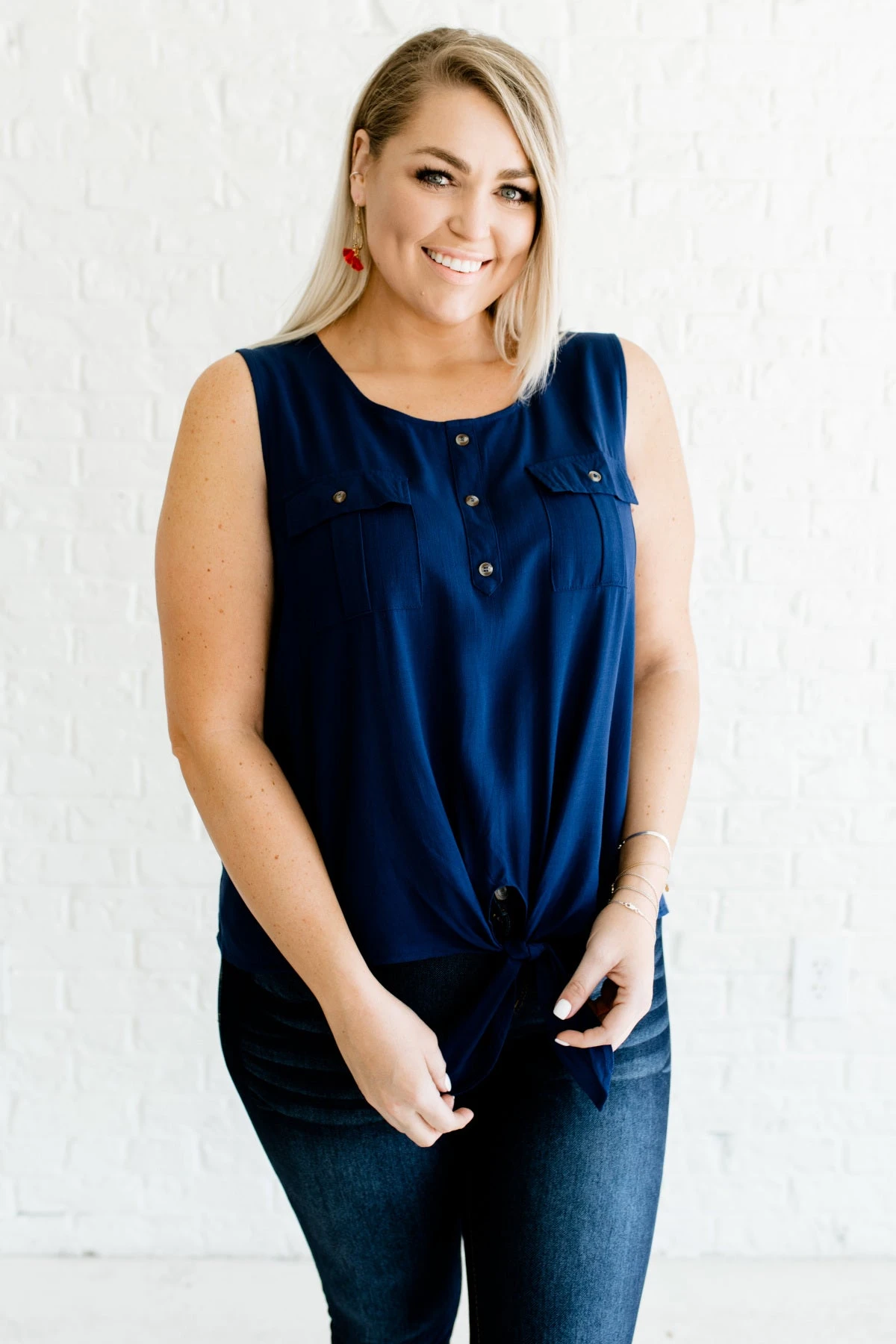 Unforgettable Style Navy Knot Top 9 Unforgettable Style Navy Knot Top - Image 7