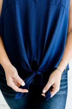 Unforgettable Style Navy Knot Top 15 Unforgettable Style Navy Knot Top -Outlet Bella Ella Boutique Store Unforgettable Style Navy Knot Top Detail 1 5000x