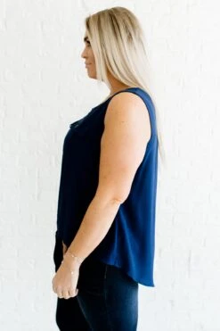 Unforgettable Style Navy Knot Top 14 Unforgettable Style Navy Knot Top -Outlet Bella Ella Boutique Store Unforgettable Style Navy Knot Top Side 5000x