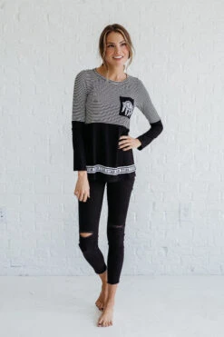 Utah Pride Black Striped Top -Outlet Bella Ella Boutique Store Utah Pride Striped Top full 5000x