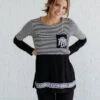 Utah Pride Black Striped Top -Outlet Bella Ella Boutique Store Utah Pride Striped Top 5000x